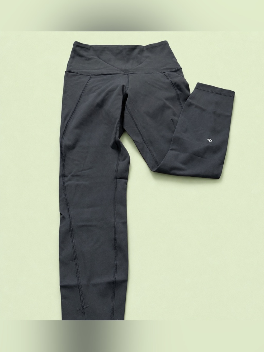 lululemon Black Leggings Wunder Train High Rise Tight 25” *Hem Slit